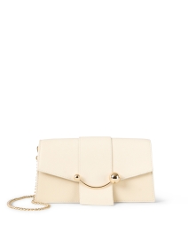 Extra_2 image thumbnail - Strathberry - Mini Crescent Cream Leather Shoulder Bag