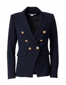 Product image thumbnail - Veronica Beard - Miller Navy Dickey Jacket with Gold Buttons
