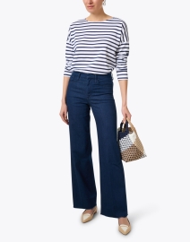 Look image thumbnail - Saint James - Minq White and Navy Striped Top