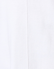 Fabric image thumbnail - Kinross - White Cashmere Cotton Short Sleeve Hoodie Sweater
