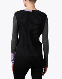 Back image thumbnail - Lisa Todd - Grey Multi Cotton Cashmere Sweater