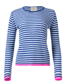 Product image thumbnail - Jumper 1234 - Blue Stripe Cashmere Sweater