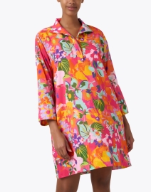 Front image thumbnail - Jude Connally - Helen Pink Floral Print Dress