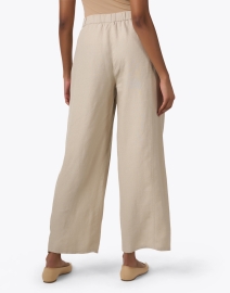 Back image thumbnail - Eileen Fisher - Natural Linen Pants