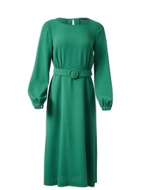 Rillyta Green Crepe Midi Dress