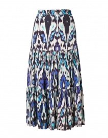 Camille Blue Ikat Midi Skirt