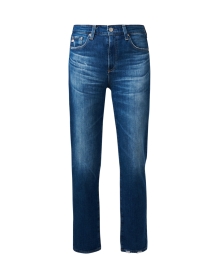 Product image thumbnail - AG Jeans - Saige Blue Straight Leg Jean