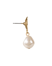 Back image thumbnail - Jennifer Behr - Luiza Gold and Pearl Drop Earrings