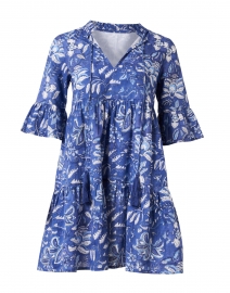 Maria Blue Floral Cotton Voile Dress