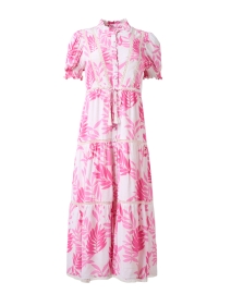 Pink Print Tiered Dress