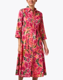 Front image thumbnail - Ro's Garden - Gladys Pink Floral Print Dress