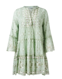 Juliet Dunn - Green Mosaic Print Dress