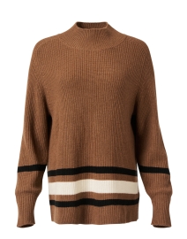 Brown Striped Wool Cashmere Sweater