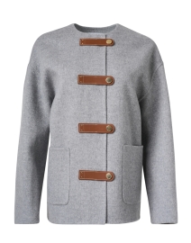 Product image thumbnail - St. John - Grey Wool Cashmere Jacket