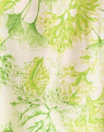 Fabric image thumbnail - Rani Arabella - Lime Coral Print Cashmere Silk Poncho