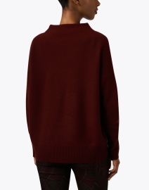 Back image thumbnail - Vince - Cinnamon Red Boiled Cashmere Sweater