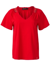 Product image thumbnail - Marc Cain - Red Cotton Blouse