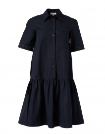 Troy Navy Cotton Shirt Dress