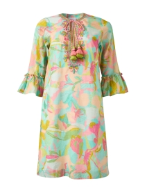  Turquoise Floral Cotton Dress