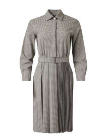 Cabiria Grey Pleated Wool Dress
