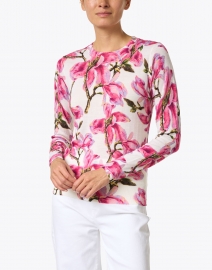 Samantha Sung - Charlotte Pink Magnolia Blossom Silk Cashmere Sweater 