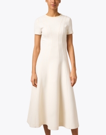 Front image thumbnail - St. John - Ivory Fit and Flare Dress