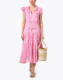 Look image thumbnail - Oliphant - Pink Floral Print Cotton Dress