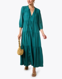 Look image thumbnail - Honorine - Giselle Green Tiered Maxi Dress