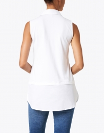 Back image thumbnail - Hinson Wu - Lea White Stretch Cotton Underlayer Shirt
