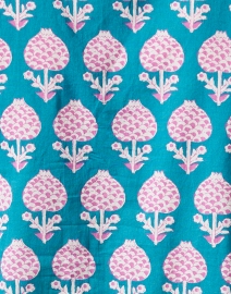 Fabric image thumbnail - Pomegranate - Teal Floral Print Blouse