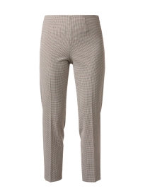 Monia Beige and Black Check Stretch Pant