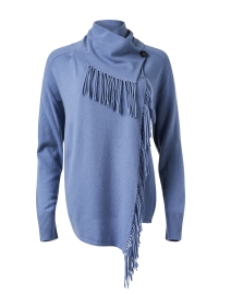 Blue Side Button Cardigan