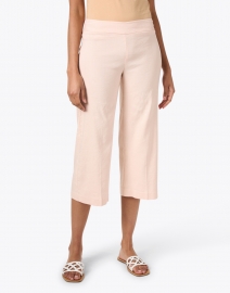 Front image thumbnail - Avenue Montaigne - Alex Blush Pink Stretch Linen Pull On Pant