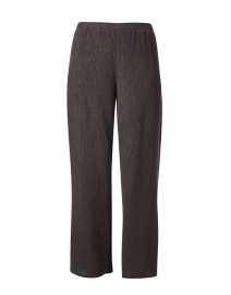 Taupe Plisse Straight Ankle Pant