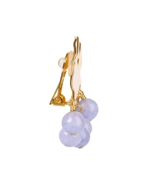 Back image thumbnail - Nest - Lavender Jade Drop Clip Earrings