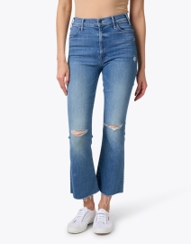 Front image thumbnail - Mother - The Hustler Distressed High Waist Ankle Jean