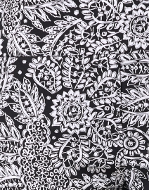 Fabric image thumbnail - Elliott Lauren - Black and White Floral Pull On Ankle Pant