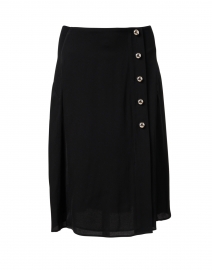 Corrin Black Side Button Skirt