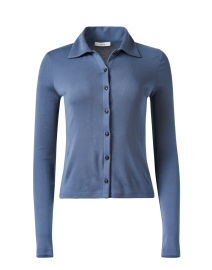 Product image thumbnail - Vince - Blue Jersey Shirt