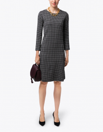 Perigeo Black and White Houndstooth Knit Dress