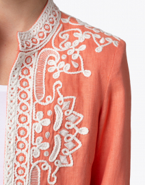 Extra_1 image thumbnail - Bella Tu - Ceci Coral Embroidered Linen Jacket