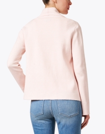 Back image thumbnail - Burgess - Leah Pink Cotton Cashmere Cardigan