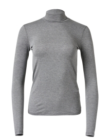 Grey Jersey Turtleneck Top