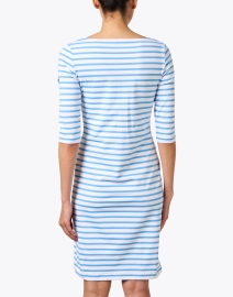 Back image thumbnail - Saint James - Propriano Blue and White Striped Dress