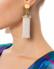 Mosaic Tassel Earrings