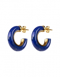 Lapis Small Hoop Earrings