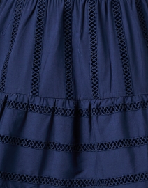 Fabric image thumbnail - Sail to Sable - Navy Eyelet Stripe Dress