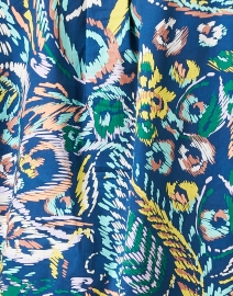 Fabric image thumbnail - Shoshanna - Aster Blue Multi Print Cotton Blouse