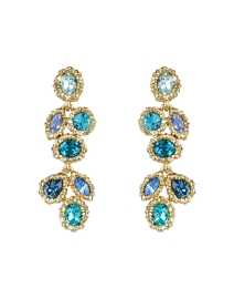 Product image thumbnail - Oscar de la Renta - Lintzer Blue Stone Drop Earrings