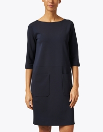 Front image thumbnail - Max Mara Leisure - Cali Navy Jersey Dress